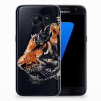 Smartphone hoesje Samsung Galaxy S7 Watercolor Tiger - thumbnail