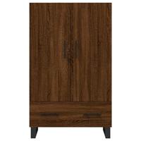 Hoge kast 69,5x31x115 cm bewerkt hout bruin eikenkleur - thumbnail