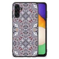 Samsung Galaxy A13 5G | A04s Marmeren Print Telefoonhoesje Flower Tiles - thumbnail