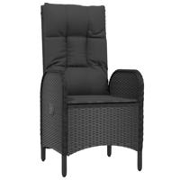 9-delige Tuinset poly rattan zwart - thumbnail