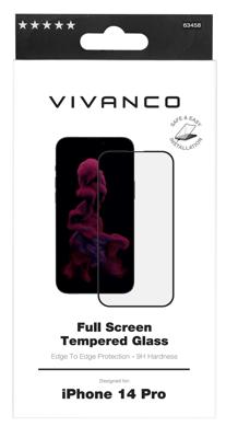 Vivanco 2.5DGLASVVIPH14P Screenprotector (glas) Apple iPhone 14 Pro 1 stuk(s) Anti-vingerafdruk, Krasvast Vivanco 2.5DGLASVVIPH14P Screenprotector (glas) Apple iPhone 14 Pro 1 stuk(s) Anti-vingerafdruk, Krasvast