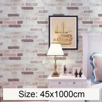 Kleur: Brick creatieve 3D steen baksteen decoratie behang Stickers slaapkamer woonkamer muur waterdicht Wallpaper Roll grootte: 45 * 1000cm - thumbnail