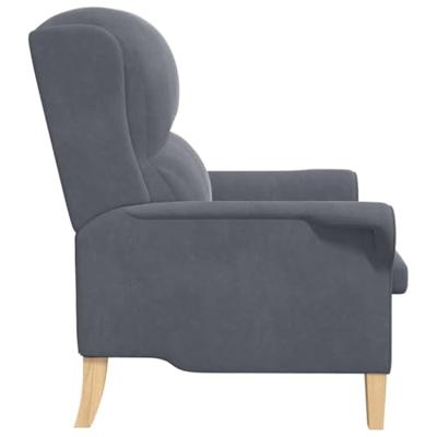 Fauteuil Donkergrijs 76 x 94 x 102 cm Fluweel