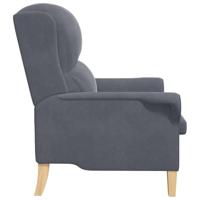 Fauteuil Donkergrijs 76 x 94 x 102 cm Fluweel - thumbnail