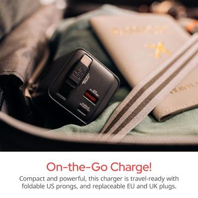 Verbatim GaN Charger 65 W Reislader 65 W 1x USB-A, 1x USB-C USB PD, USB PD 3.0, QC 3.0 Zwart Snellader, GaN, Met adapter voor Europa, Met adapter voor Verenigd