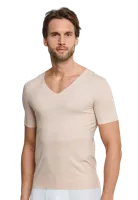 Business heren ondershirt - Naadloos laser cut - Perfect shirt voor onder je overhemd - Schijnt niet door - Diepe hals - thumbnail