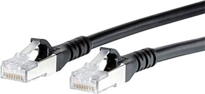 Metz Connect 1308457000-E RJ45 Netwerkkabel, patchkabel CAT 6A S/FTP 7.00 m Zwart Snagless 1 stuk(s)
