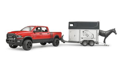 Bruder RAM 2500 Power Wagon met paardentrailer - thumbnail