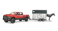 Bruder Dodge Ram 2500 Power Wagon met paardentrailer - thumbnail