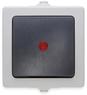 Kopp 566656002 Nautic Controleschakelaar spatwaterdicht Grijs 1 stuk(s)