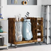 Golfkast met wiel Effen Gerookt eiken 65 x 45 x 98 cm - thumbnail