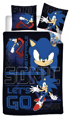Sonic Dekbedovertrek Lets Go - 140 x 200 cm - 70 x 90 cm Sonic Dekbedovertrek Lets Go - 140 x 200 cm - 70 x 90 cm