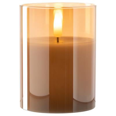Leonardo Autentico Kaars 10 x 8 cm met ledverlichting goud