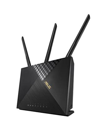 Asus 4G-AX56 AX1800 Cat. 6 Router Geïntegreerd modem: UMTS, LTE 2.4 GHz, 5 GHz 1201 MBit/s Asus 4G-AX56 AX1800 Cat. 6 Router Geïntegreerd modem: UMTS, LTE 2.4 GHz, 5 GHz 1201 MBit/s