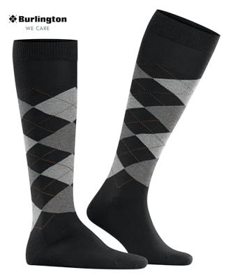 Burlington Wollen kniekous heren - Edinburgh - Merino wollen hoge sokken mannen