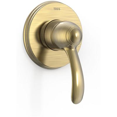 Douchekraan Tres Clasic | Inbouw | Mengkraan | Incl.Inbouwdeel | 1-weg | Vintage | Goud glans