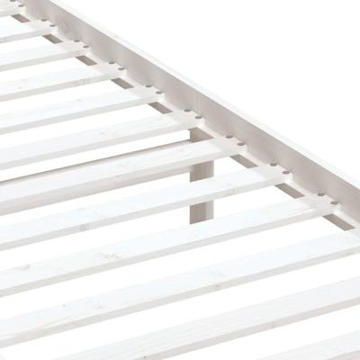 Bedframe massief hout wit 90x190 cm - thumbnail