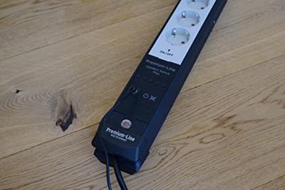 Brennenstuhl Premium-Line Comfort Switch Plus | stekkerdoos | 6-voudig | zwart/lichtgrijs | 3m | H05VV-F 3G1,5 - 1951560102 - thumbnail