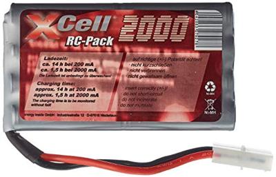 XCell NiMH accupack 9.6 V 2000 Aantal cellen: 8 Tamiya-stekker