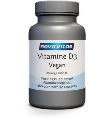 Nova Vitae Vitamine D3 1000IE/25mcg vegan 360 Vegetarische capsules Nova Vitae Vitamine D3 1000IE/25mcg vegan 360 Vegetarische capsules