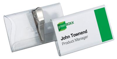 Badge Durable 8110 met krokodillenklem 40x75mm | 25 stuks