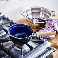 Indigo steelpan met deksel Zwart - thumbnail