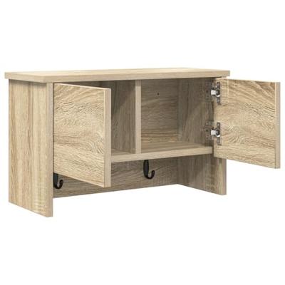 Wandgemonteerde kapstok met plank Sonoma eiken 50 x 20 x 30 cm