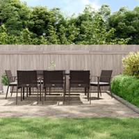 9-delige Tuinset met kussens poly rattan en staal - thumbnail