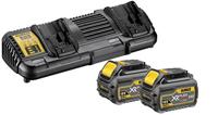 DeWALT DCB132T2 Starterset 2x DCB546 Accu 6.0Ah 54V XR FlexVolt + Dubbellader DCB132 - thumbnail