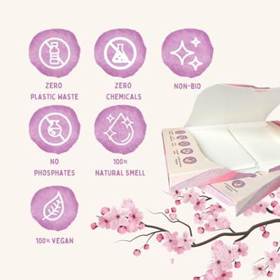 Yokuu Wasstrips - wasmiddeldoekjes - cherry blossom - 32 stuks - thumbnail