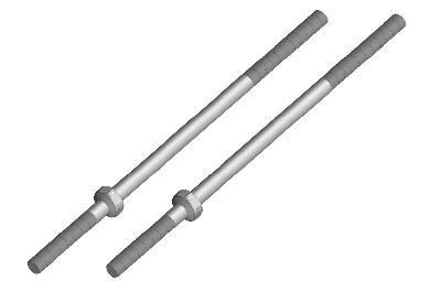 Team Corally - Turnbuckle 75 mm - M3 - Steel - 2 pcs (C-00250-052)