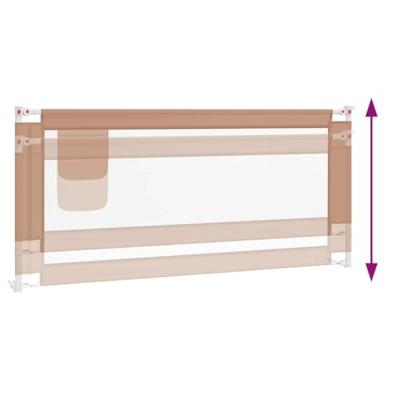 VidaXL Bedhekje peuter 200x25 cm stof taupe - thumbnail
