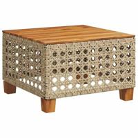 6-delige Loungeset met kussens poly rattan beige - thumbnail