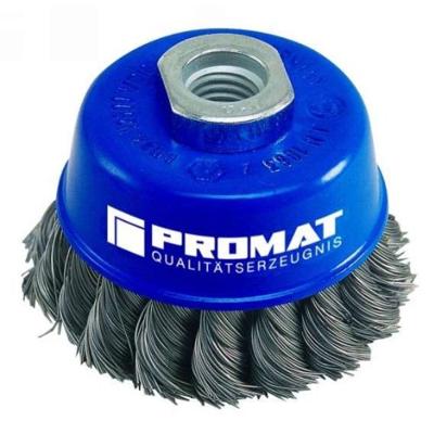Promat/Tecwerk Potborstel | d. 65 mm draaddikte 0,35 mm | RVS | 12500 min-¹ - 4000841164
