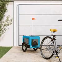VidaXL Hondenfietstrailer oxford stof en ijzer blauw en zwart - thumbnail
