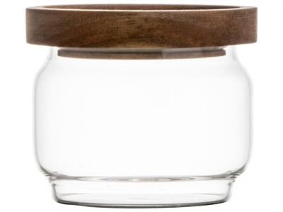 Gusta voorraadpot glas/acacia 9x8,5cm Gusta voorraadpot glas/acacia 9x8,5cm