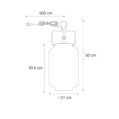 QAZQA Smart buiten hanglamp wit 20cm incl. Wifi A60 - Pion QAZQA Smart buiten hanglamp wit 20cm incl. Wifi A60 - Pion