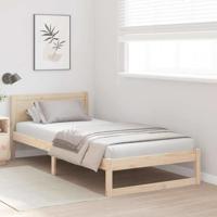 Bedombouw met Hoofdbord 90x200 cm Massief Hout - thumbnail