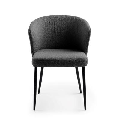 Eleonora Eetkamerstoel 'Santos' Bouclé, kleur Zwart Copenhagen