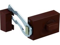 Basi 1304-0204 Extra deurslot met vergrendelbeugel Bruin - thumbnail