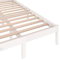 Bedframe massief grenenhout wit 120x200 cm - thumbnail