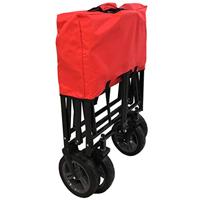 Outdoor Opvouwbare Bolderwagen Rood/Grijs/Zwart - thumbnail