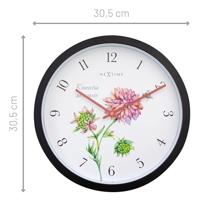 NeXtime NE-4317 Buitenklok Knautia 30.5 cm Zwart/Wit - thumbnail
