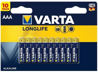 Varta Batterij AAA micro 10 Stuks Varta Batterij AAA micro 10 Stuks