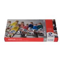 Bruynzeel Van gogh acrylverf basisset met 10 kleuren in tubes van 40ml - thumbnail