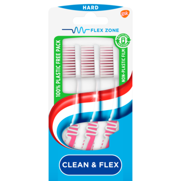 Aquafresh Tandenborstel clean & flex hard 3 Stuks Aquafresh Tandenborstel clean & flex hard 3 Stuks