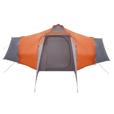 Tent met dak Grijs en Oranje 492 x 492 x 275 cm Polyester