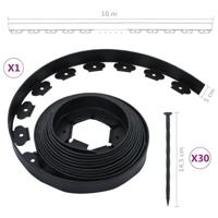 VidaXL Gazonrand flexibel met 30 pinnen 10 m 5 cm - thumbnail
