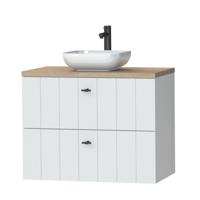 Tiger Maryport Meubelset 80 cm met 2 lades Mat wit incl Ontario waskom Hoogglans wit - 1496018914 - thumbnail