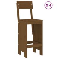 5-delige Tuinbarset massief grenenhout honingbruin - thumbnail